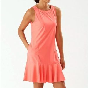 Tommy Bahama Pearl High-Neck Flounce Dress sz XL